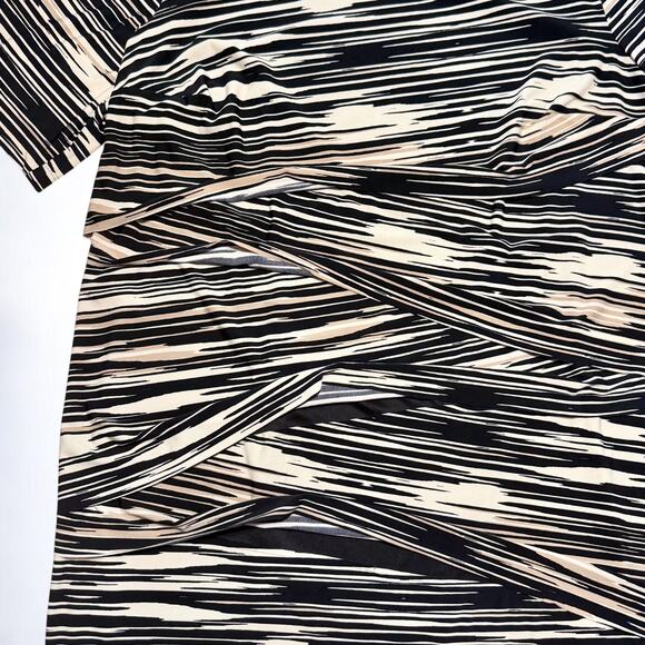 Connected Apparel 22W Tiered Sheath Dress Black Beige Stretch Slimming Lined NWT - Picture 6 of 10